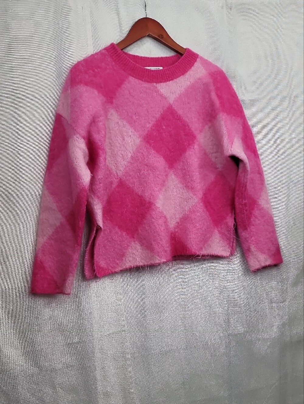 Other Stories Diagonal Plaid Mohair Blend Size M - Picture 5 of 12